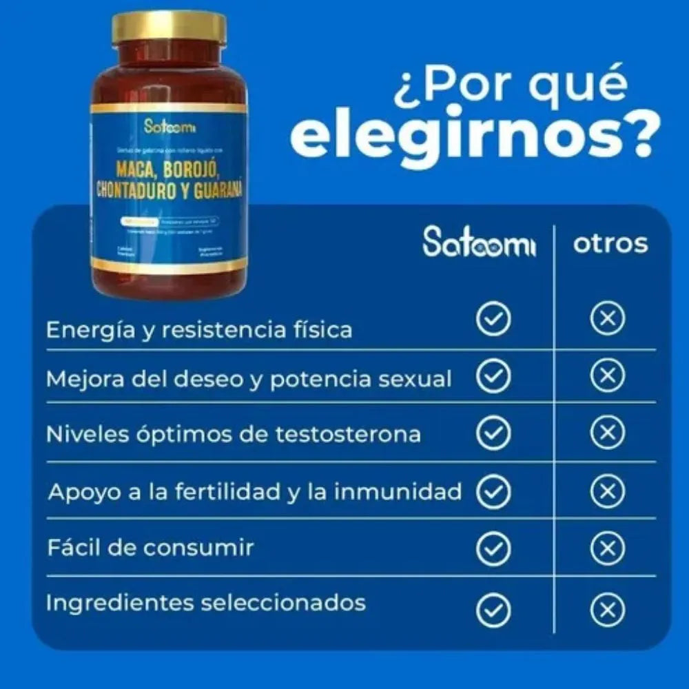 ENERGIZANTE NATURAL- MACA, BOROJO, CHONTADURO, GUARANA