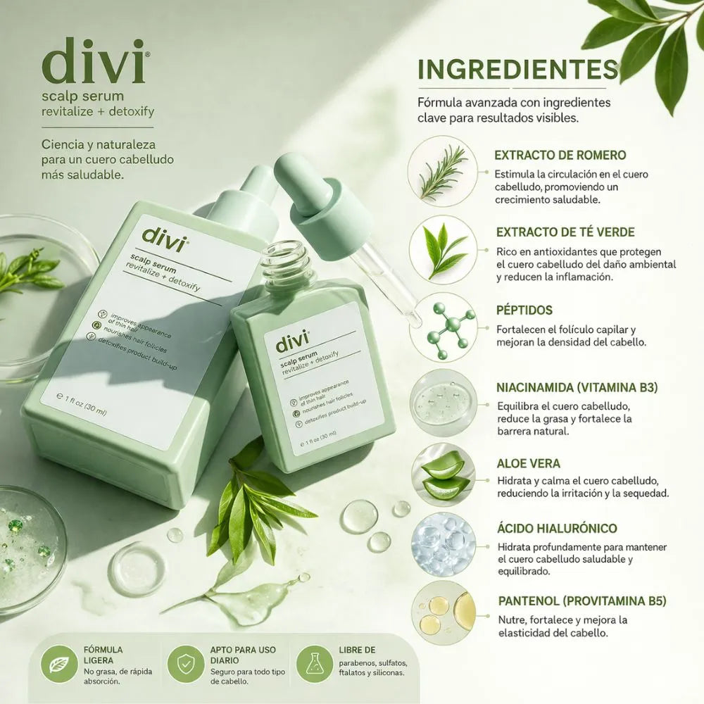 Suero Para Cuero Cabelludo-DIVI Olvidate de La Caida de Cabello!