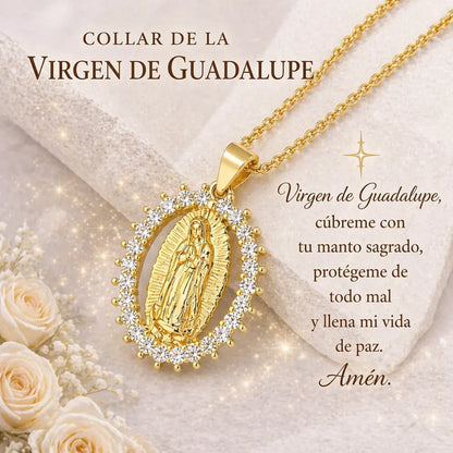 Collar Virgen de Guadalupe Proteccion y Guía Celestial +CAJAREGALO 🙏 ✝️ 🕊️
