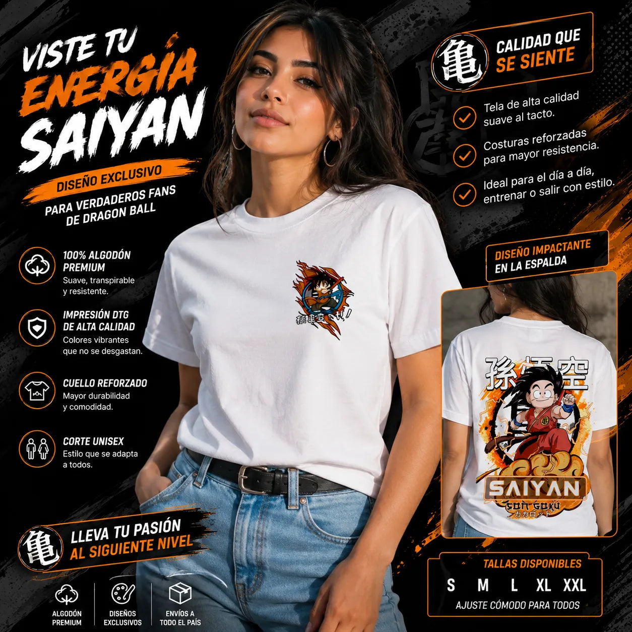 Camisa Goku Saiyan Unisex