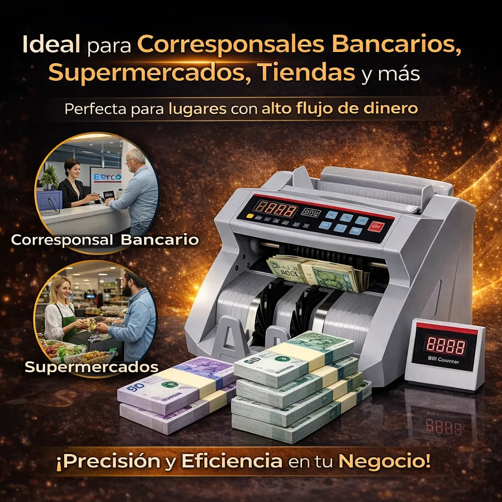 Maquina Contador y Detector De Billetes falsos Profesional 💵🔢🏦