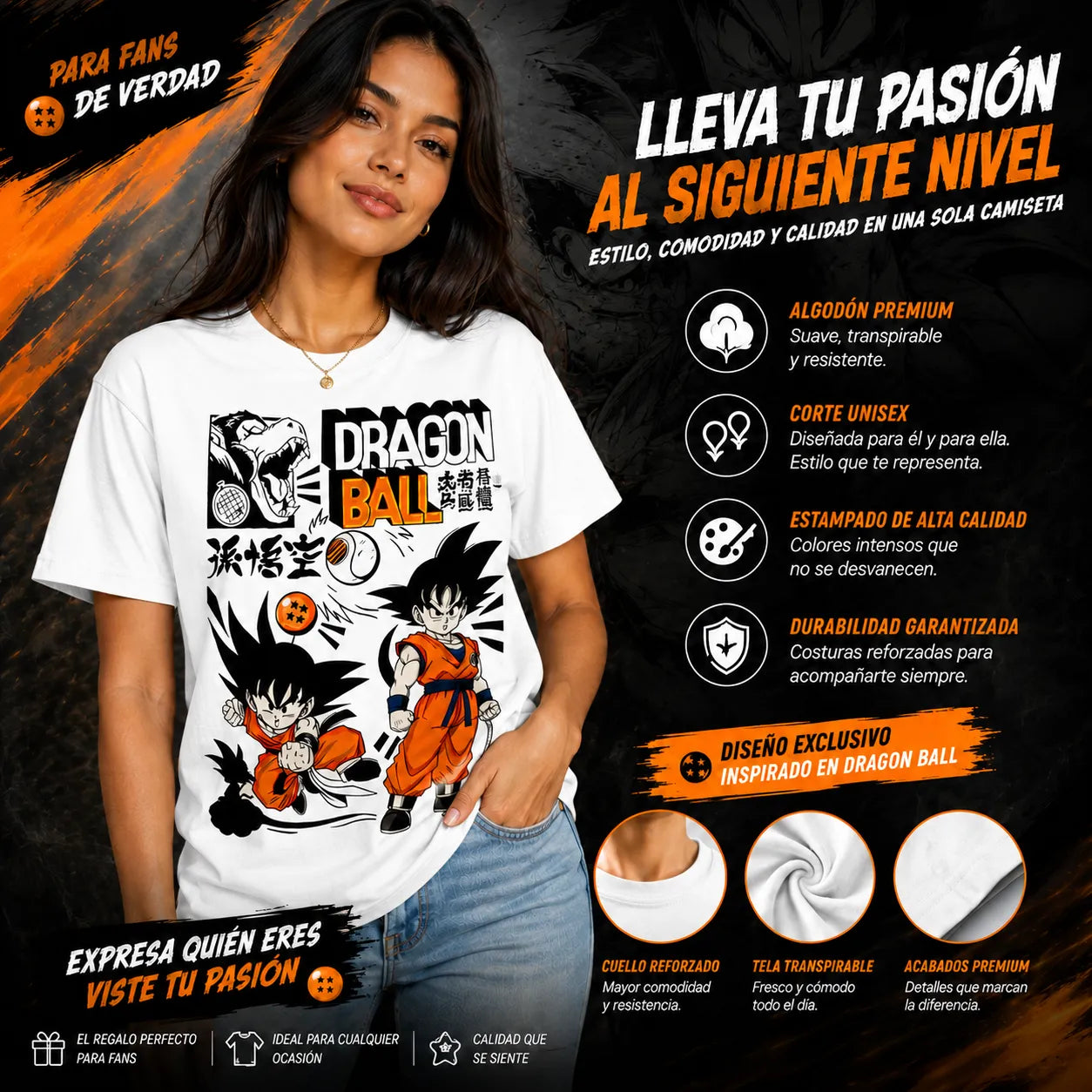 Camisa Unisex Little Goku