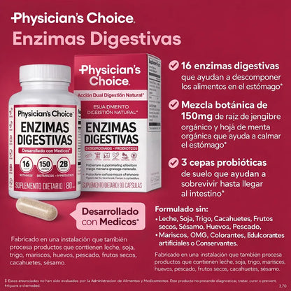 Enzimas Digestivas - Elimina la inflamación después de comer y vuelve a sentirte liviano 🧬 💊