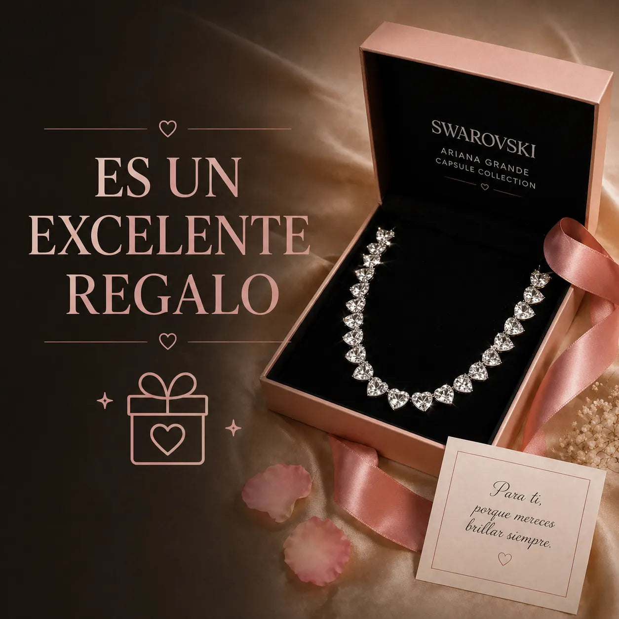 Collar Diamantado Corazones ✨ Brilla con el Estilo de Ariana Grande