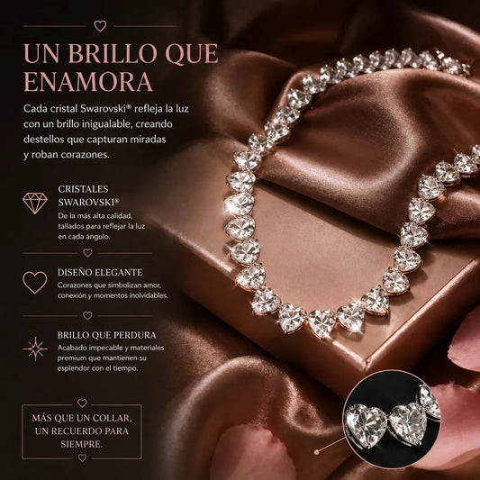 Collar Diamantado Corazones ✨ Brilla con el Estilo de Ariana Grande