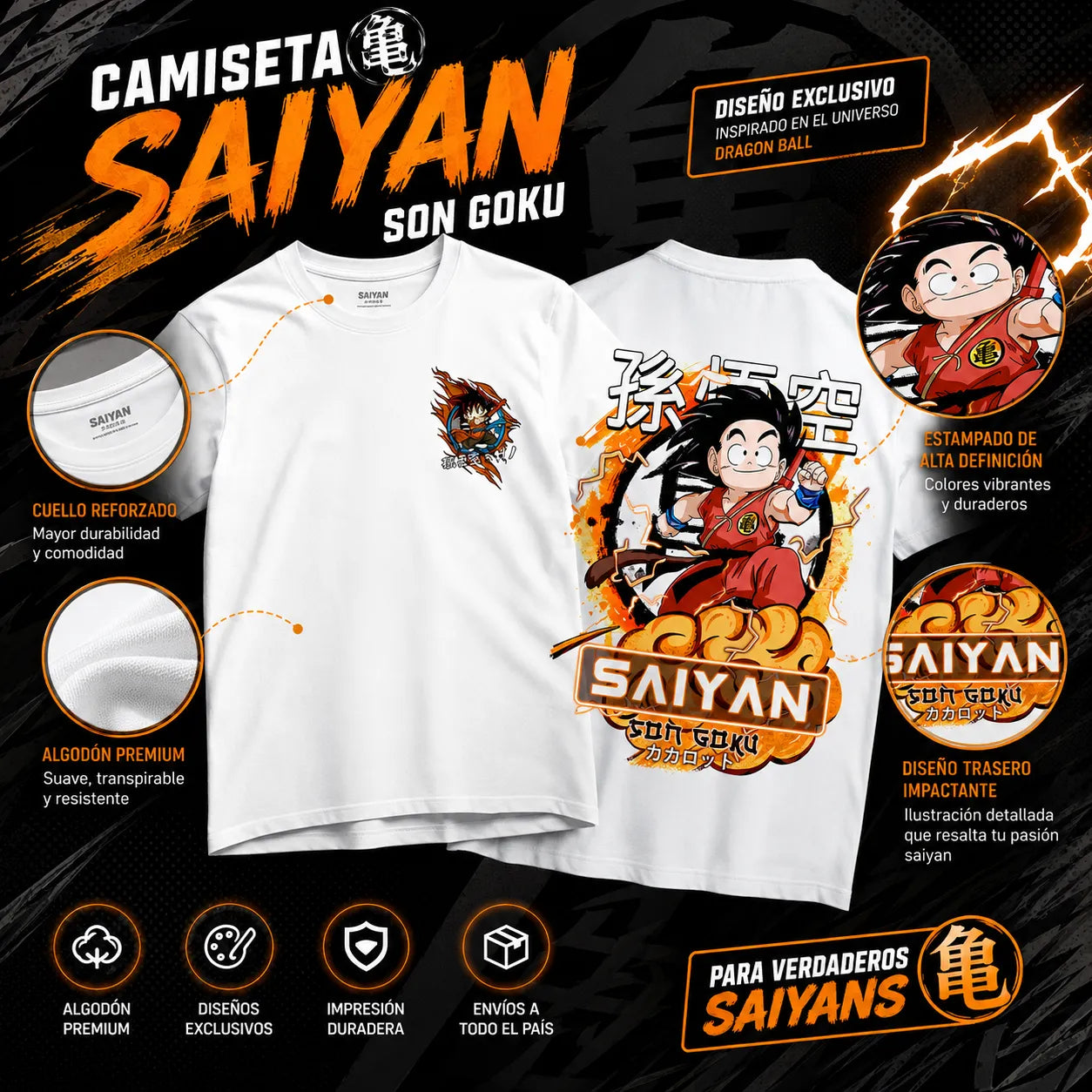 Camisa Goku Saiyan Unisex