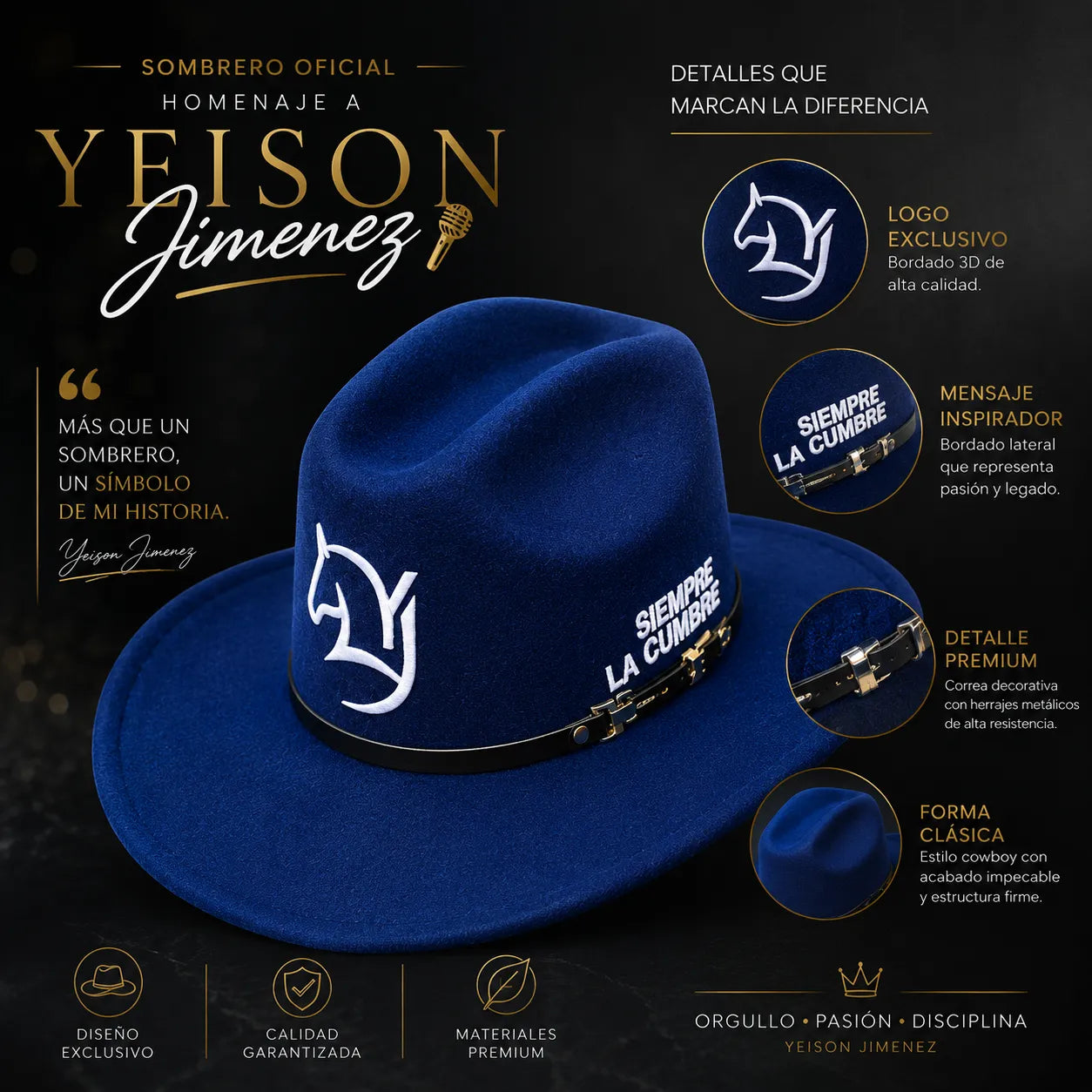 Sombrero Homenaje Yeison Jimenez!