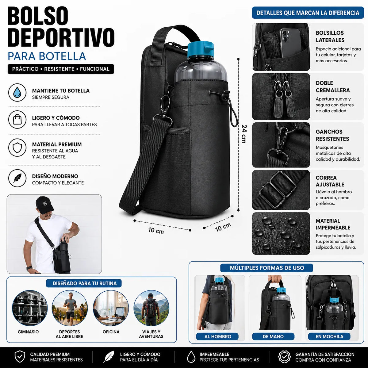 BOLSO DEPORTIVO MAGNETICO GIMNASIO