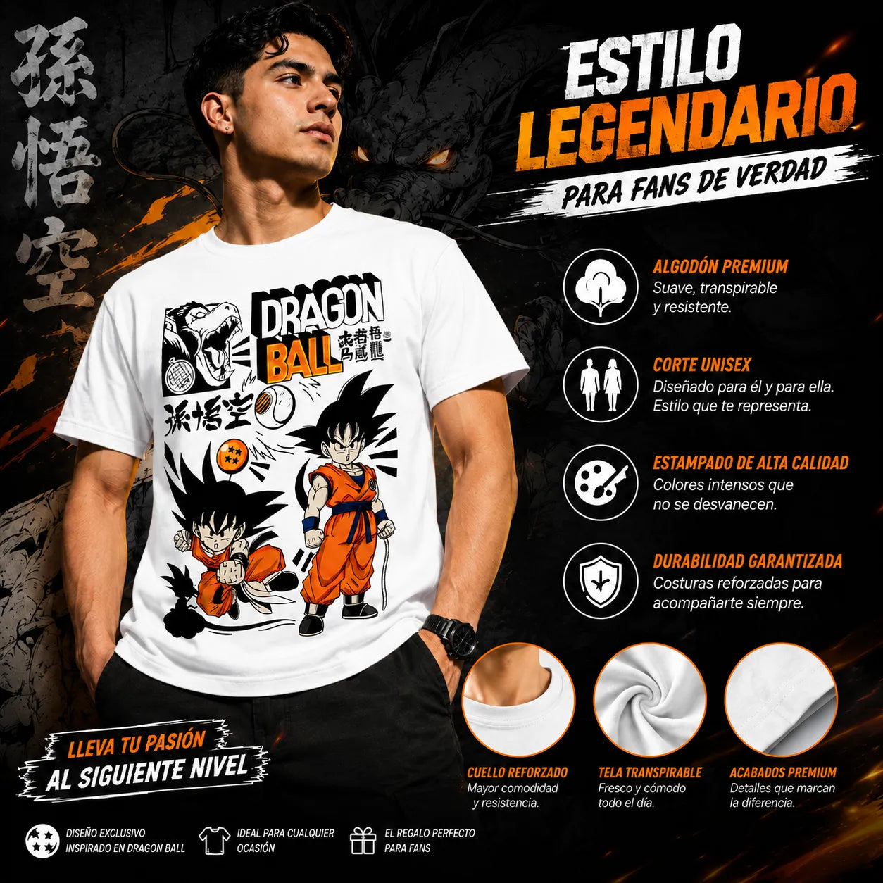 Camisa Unisex Little Goku