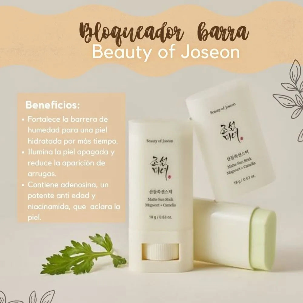 PROTECTOR SOLAR Y SKINCAR COREANO EN BARRA MATE SPF50+ - BEAUTY OF JEASON