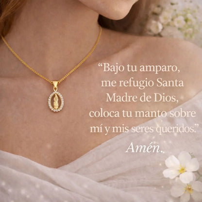 Collar Virgen Maria Proteccion y Guía Celestial +CAJAREGALO 🙏 ✝️ 🕊️
