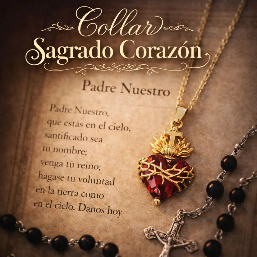 COLLAR SAGRADO CORAZON DE JESUS + CAJA DE REGALO