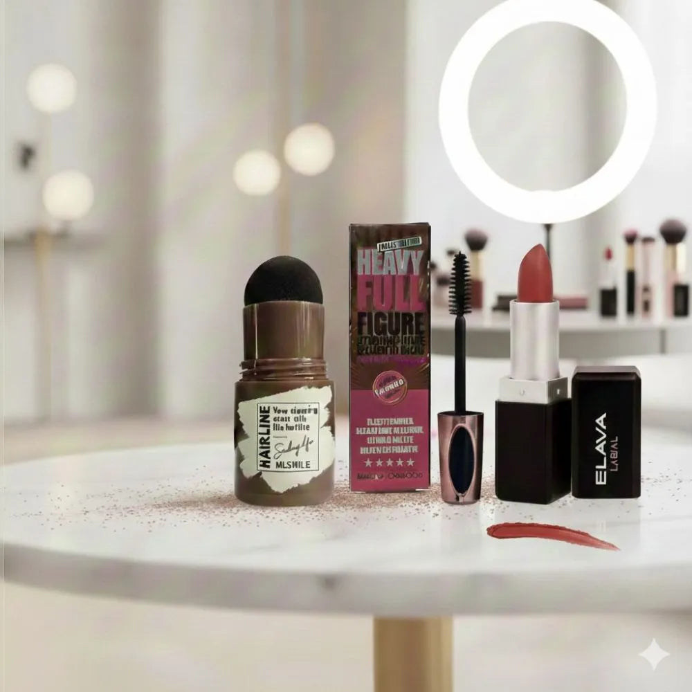 Kit Rostro de Impacto – Pestañas XL, Cejas Perfectas y Labios de Ensueño