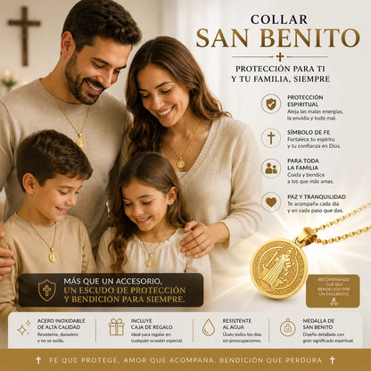 Collar San Benito Guardián Espiritual +CAJAREGALO