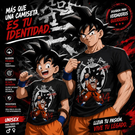 Camisa Unisex Goku Fuerza de Dragon