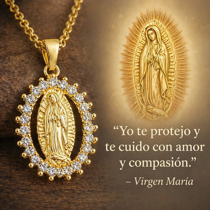 Collar Virgen de Guadalupe Proteccion y Guía Celestial +CAJAREGALO 🙏 ✝️ 🕊️