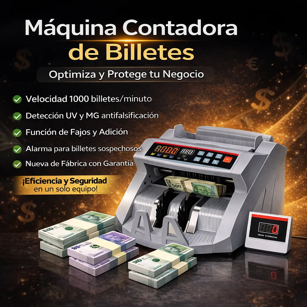 Maquina Contador y Detector De Billetes falsos Profesional 💵🔢🏦