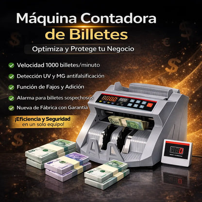 Maquina Contador y Detector De Billetes falsos Profesional 💵🔢🏦