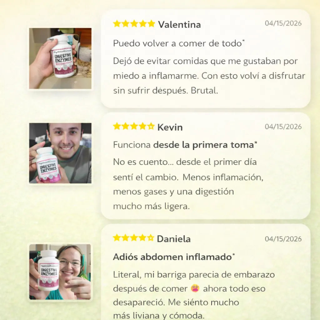 Enzimas Digestivas - Elimina la inflamación después de comer y vuelve a sentirte liviano 🧬 💊