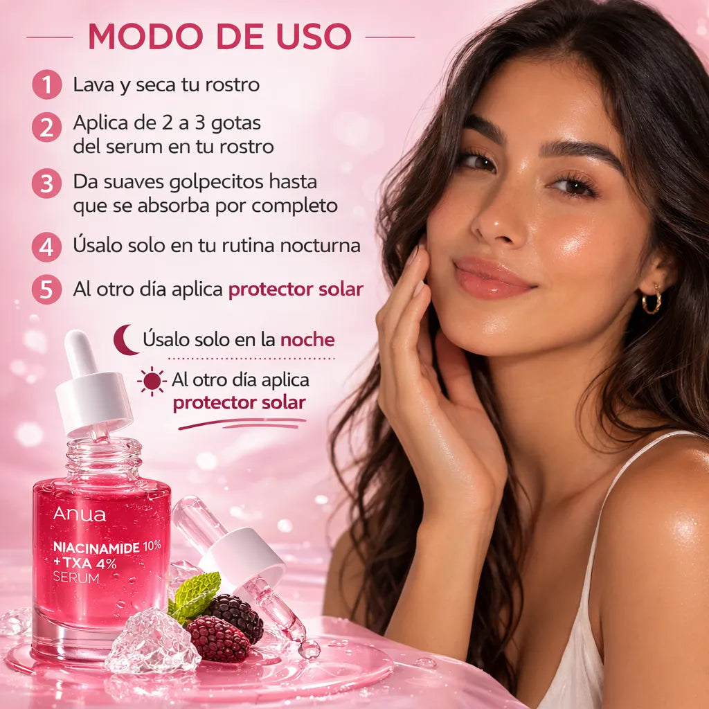 Sérum Facial Anti-Manchas ANUA - Niacinamida 10% + TXA 4% 🪞 💄 🌺